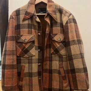 Vintage JC Penney 70s Wool Fleece Lined Plaid Jacket